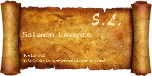 Salamon Levente névjegykártya
